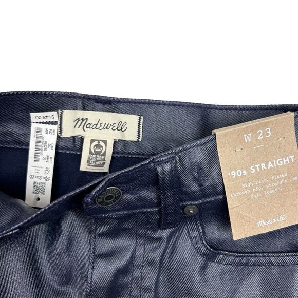Madewell '90s Straight Jean in Midnight Blue Foil Size 23 NWT - Picture 5 of 10